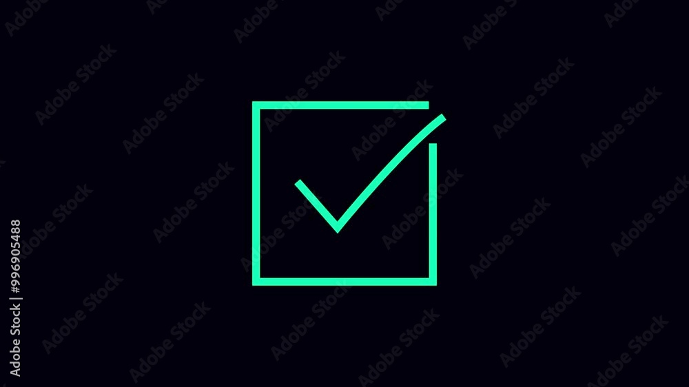 Aufkleber animation in motion graphics of a check marks symbols.