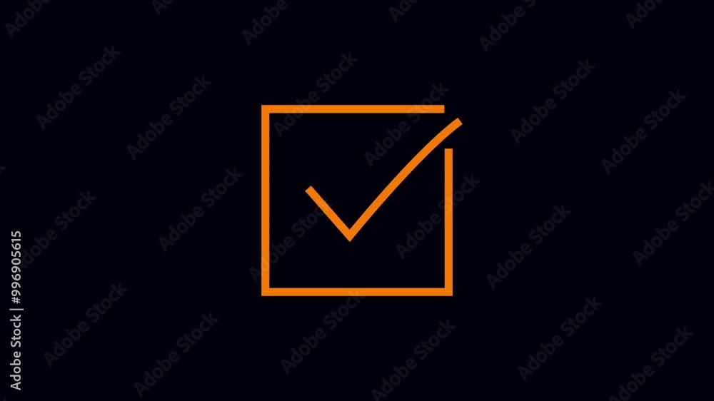 Aufkleber animation in motion graphics of a check marks symbols.