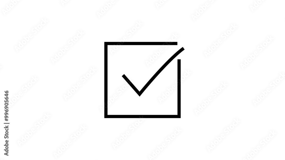 Aufkleber animation in motion graphics of a check marks symbols.