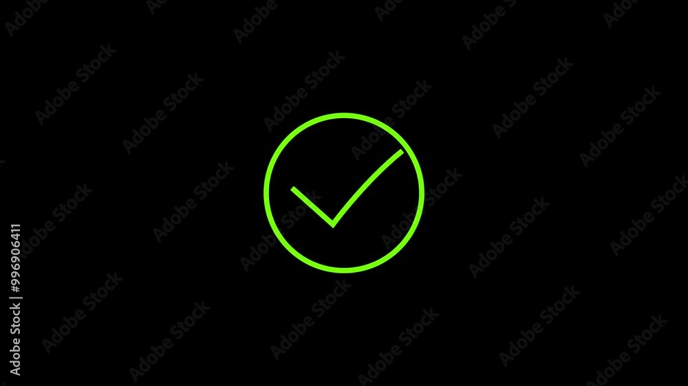 Fototapete Check mark icon button and yes or approved symbol. Animation in motion graphics of a check marks symbols.