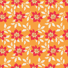 Obraz premium Flower pattern, ditsy floral seamless pattern, small little cute flower background. Flower repeat pattern. Ditsy print, surface design. Ditsy floral for fashion, texture, fabric, wrapping