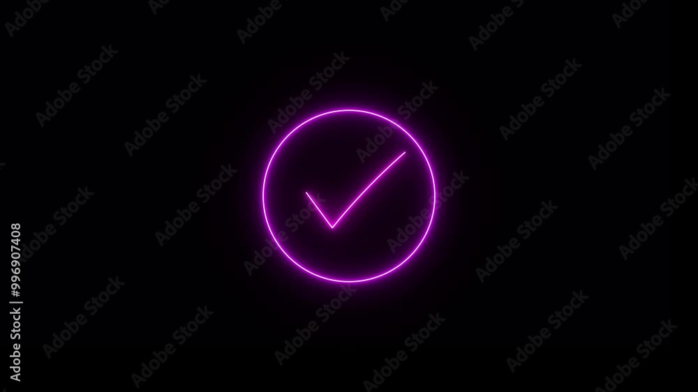 Aufkleber check mark icon button and yes or approved symbol. animation in motion graphics of a check marks sym