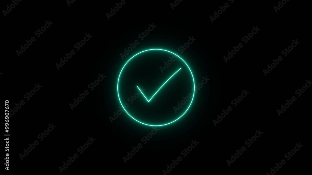 Aufkleber check mark icon button and yes or approved symbol. animation in motion graphics of a check marks sym