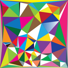 Print Colorful paper rectangle on wall abstract background Free photo low poly abstract background