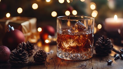 Christmas Bourbon in a Glass	