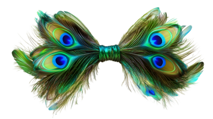 
A feather-textured bow on a transparent background.