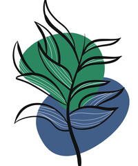 Tulip flower line art contour drawing minimalism vector image on VectorStock