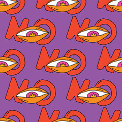 square seamless pattern -sinister eyes for Halloween.Devil eyes in 1970s psychedelic style.Groovy and funky print ornament.A look from a horror movie. Mystical esoteric eye.Witches,astrology and tarot