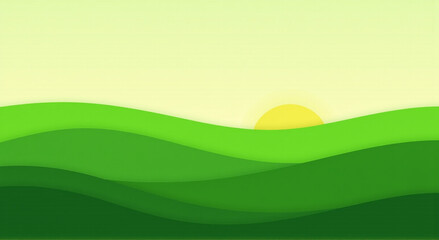 Fototapeta premium green field and hills