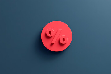 A percent icon is typically represented as "%" in a clean, minimalistic design, symbolizing discounts, interest rates, or percentages