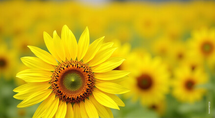 Obraz premium sunflower field in summer