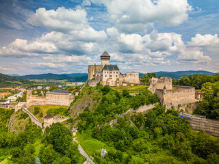 Fototapeta premium Aerial View of Trenčín City, Slovakia