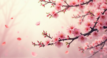 Fototapeta premium pink cherry blossom