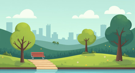 Obraz premium landscape with trees