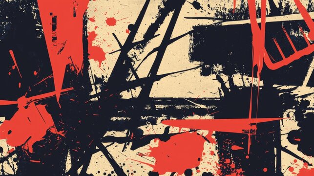 A punk pop rock style starburst with a color splash abstract background, seamless pattern tile, Stock