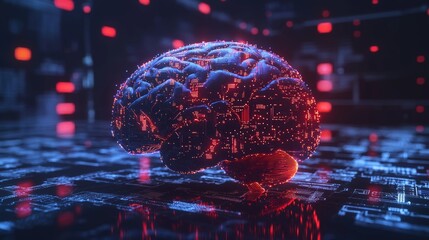 An image of a machine learning concept background, a futuristic wallpaper with a brain, and a stock image of a brain
