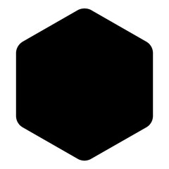 Hexagon badge icon. Simple award vector illustration.