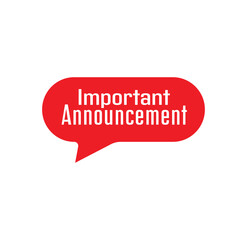 Important Announcement