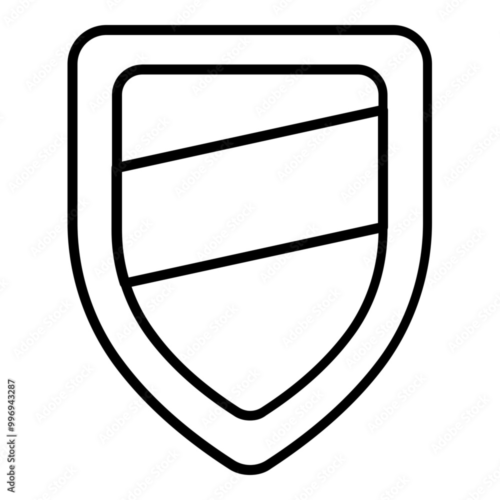 Poster badge design with shield shape