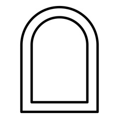 Badge design with an arc shape