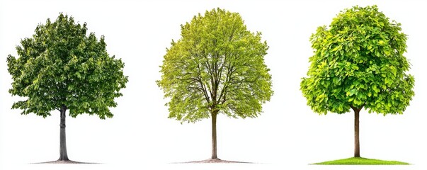 Tilia cordata spring and autumn two seasons isolated png on a transparent background (Small-leaved linden, European linden)