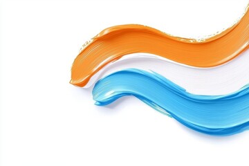 This is a Dutch flag png sticker with a paint stroke design and a transparent background