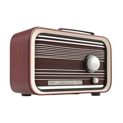 
mock-up retro radio design isolated