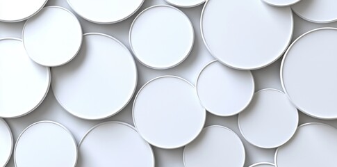 White round cylinder array wave background, wallpaper banner template