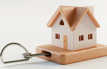 Three-dimensional rendering of the mousetrap inside a transparent background