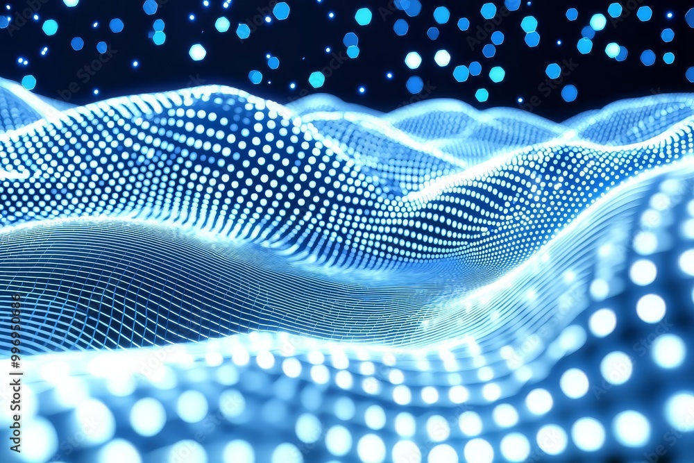 Poster abstract technology lines represent a future connected technology concept which combines smart commu