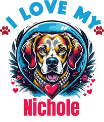 Wolf Is My Cute Cat, Cat name t-shirt Design