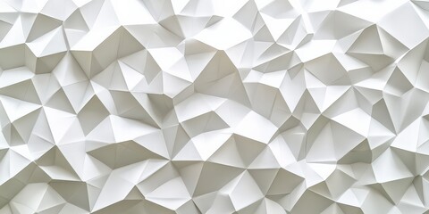 Obraz premium White geometric abstract textured surface with polygonal shapes for modern design background