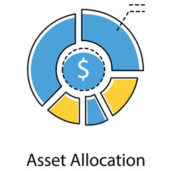 Asset Allocation Icon. Vector Icon Design