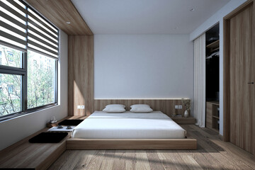 3d render of modern bedroom