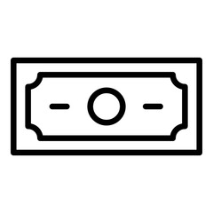 Money Outline Icon Style. Simple Finance Vector Illustration