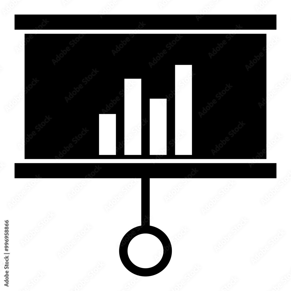 Poster statistic board simple solid icon