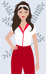 Illustration brief women Minimalist style illu