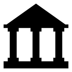 Bank Building Simple Solid Icon