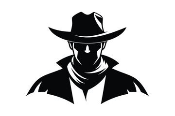 The cowboy Silhouette illustration