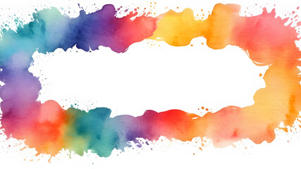 Obraz premium Watercolor template frame design for greeting card. Invitation card template suitable for wedding, greeting, banner, cover. invitation card template design.