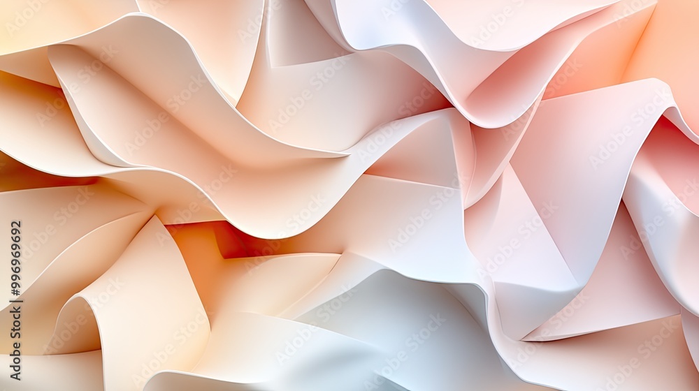 Aufkleber soft abstract wave patterns in gentle colors