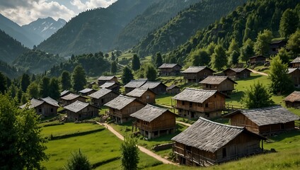 Mountain village scenery.