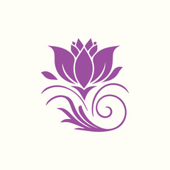 Obraz premium Creative Flower outline Set Design.