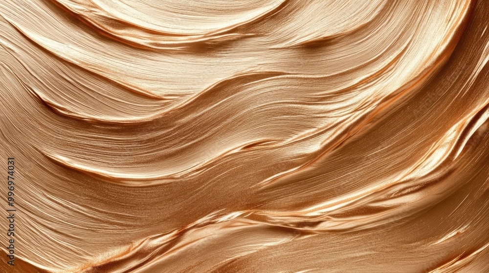 Poster abstract gold texture with wavy lines and depth