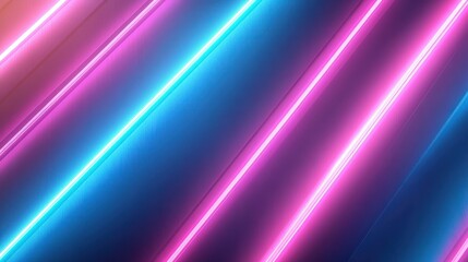 abstract neon colored lines wall background, neon blue and pink colors