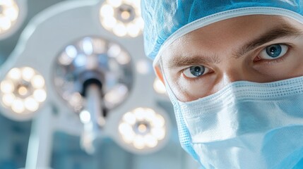 Surgeon Preparing for Operation in Modern Operating Room