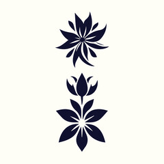 Fototapeta premium Abstract floral vector ornament design with leaves, petals, and blossom pattern