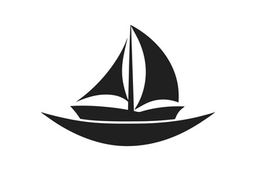  Boat Logo silhouette black vector art illustration.