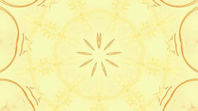 bl&uuml;tenf&ouml;rmige abstrakte Grafik, Fr&uuml;hlingsdesign, Pastellfarben, Mandala, gr&uuml;n
