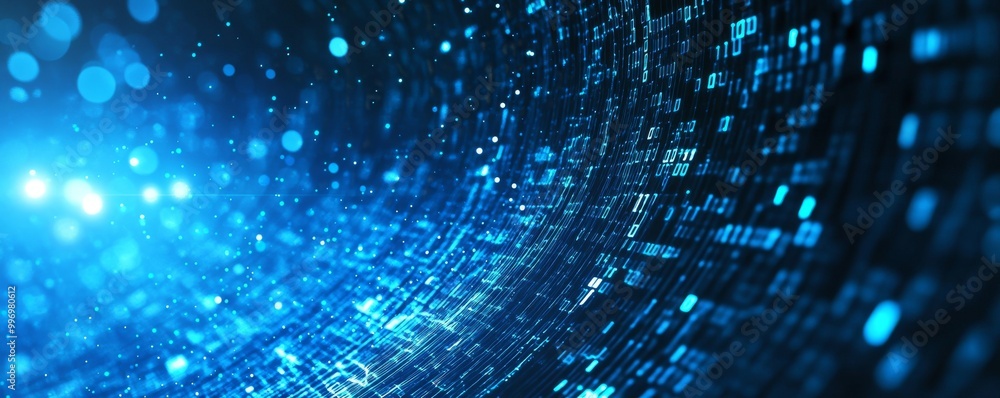 Poster data analytics, blockchain technology. big data. business and digital technologies. secure data flow